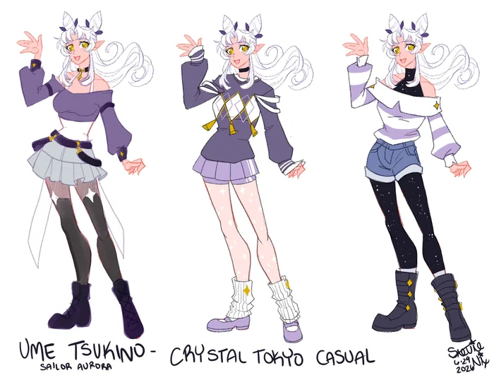 daily wear for Sailor Aurora aka Umesagi Tsukino