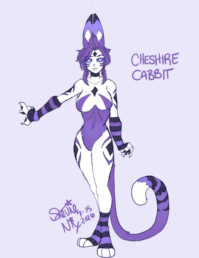 Original Sketch of the Cheshire Cabbit, Dusk!