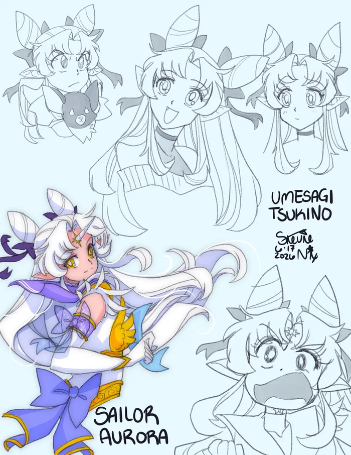Sailor Aurora sketches